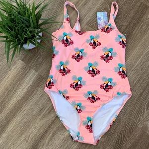Toucan One Piece Swimwear Large NWT